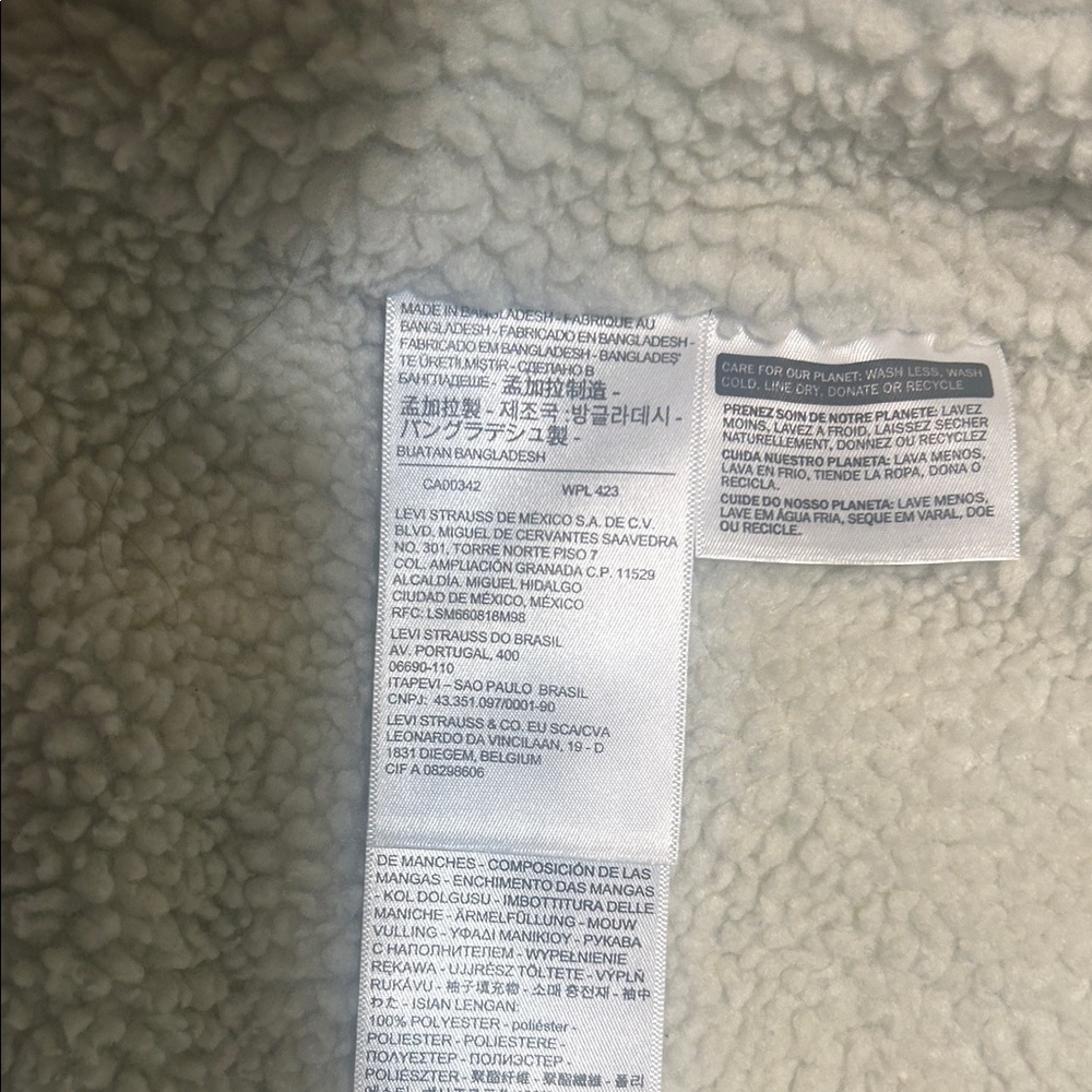 Levi's Classic Blue Denim Jacket with Sherpa Collar - Picture 5 of 5